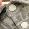 Giacca per bambini di lusso firmata per ragazzi e ragazze cappotto Taglia 100-150 Materiale di lana vestiti per bambini Capispalla per bambini monopetto Jan20