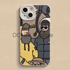 Cell Phone Cases Cartoon Line Uncle Phone Case For iPhone 11 12 13 14 15 Pro Max XR XS X 7 8 Plus SE2020 2022 Mini Shockproof Soft Silicone Cover J240118