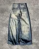 2023 amerikanischen Stil Star Diamond Jeans Männer der Y2K High Street Fashion Marke Retro Hosen Beiläufige Lose Wideleg Hosen 240117