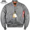 Addensare in inverno New alpha Inverno Uomo / Donna Addensato Giacca da pilota di volo MA1 Aviatore Baseball Air Force Giacche Tattico Militare Cargo Esercito Cappotto antivento