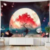 Tapestries Psychedelic Tree 3D Printing Tapestry Wall hangende hippie kamer kunstdecoratie deken bedden lakens Boheems huis H240514