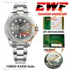 EWF V2 YM 40 мм 126622 A3235 Автоматические мужские часы Серый циферблат Стальной корпус 904L Браслет Лучшая версия Новые часы Тот же серийный гарантийный талон Timezonewatch EWC02