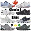 Scarpe da uomo Running Donna On x 3 Shift Shoe Moda Heather Glacier Niagara White Heron Nero Niagara Sport Sneakers Uomo Mesh Low Runner Outdoor Scarpe da ginnastica piatte