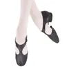 Äkta läder stretch jazzdansskor för kvinnor t band balett lyrisk danssko lärares dans sandaler ökar sko 240117