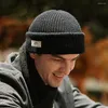 Cycling Caps Beanie Cap Autumn Winter Men Skull Brimless Ear Protection Knitting Face Cover Hat Cold Proof