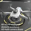 C9 zwarte drone met intelligente obstakelvermijding, afstandsbediening van vier camera's, 3 batterijen, retour met één sleutel, WIFI-verbinding