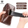 BULLCAPTAIN Herren-Gürteltasche aus Leder, Militär-Gürteltasche, Molle, kleines Geld, Telefon, Hüfttasche, Gürteltasche, Geldbörse 240117