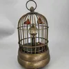 Horloges de Table de bureau DYZ +++++++, à collectionner, décoration, vieux travail manuel, en cuivre, deux oiseaux en Cage, horloge de Table mécanique, YQ240119