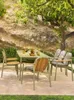 Camp Furniture Outdoor Table And Chair Teak Courtyard Villa Casual Solid Wood Restaurant Garden Balcony Rainproof Sunscreen