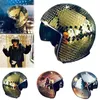 Hjälmar Disco Hjälm Flash Mirror Sfärisk hård hatt Bar Club Party Hat Full reflekterande säkerhet Motorcykel Creative Cycling Racing Hjälm