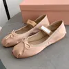 Sweet Bowtie Ballet Flats Elastic Strap Round Toe Flat Shoes Women Spring Casual Party Mary Jane Shoes Kvinna