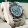 Relógios masculinos de luxo 40mm 126506 moldura de cerâmica marrom gelo azul mostrador movimento automático relógios de pulso esportivos masculinos de aço inoxidável