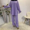 Robes décontractées Jilbab 2 pièces Ensembles Femmes musulmanes Hijab Robe Vêtement de prière Abaya Long Khimar Ramadan Eid Plain Abayas Robe de vêtements islamiques