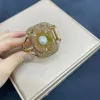 زهرة الحجر التورمالين الطبيعية مع لؤلؤة أربع قطع من مجوهرات مأدبة للسيدات الفاخرة الراقية