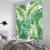 Tapisseries Plantes tropicales Feuilles Tapisserie Jungle Palmier Tenture murale Boho Psychédélique Chambre Décor Nature Paysage Art Homevaiduryd