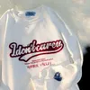 Sudaderas con capucha para hombre, chándales, sudaderas con bordado de letras Vintage Harajuku, camisetas de manga larga con cuello redondo, ropa para adolescentes a la moda 2021