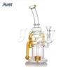 Recycler Dab Rig Recycler Bong Pomme De Douche Percolateur Verre Bong Heady Verre Pipe À Fumer Cendre Catcher 11 Pouces 14mm Joint 2024 Vente Chaude