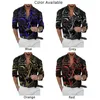 Men's Casual Shirts Print Men Blouse Button Down Dressy Fitness Formal Holiday Lapel Long Sleeve Muscle Performance Printed Fashon