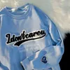 Sudaderas con capucha para hombre, chándales, sudaderas con bordado de letras Vintage Harajuku, camisetas de manga larga con cuello redondo, ropa para adolescentes a la moda 2021