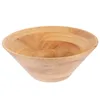 Dinnerware Sets Rubber Wood Salad Bowl Cone Shaped Wooden Cushions For Living Room Fruit Noodle Bowls