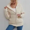 Chandails pour femmes européennes et américaines, nouveau Cardigan avec chapeau assorti en fausse fourrure de vison, pull avec fermeture éclair à la mode