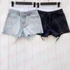 Short de créateur de mode pour femme, jean court d'été, Streetwear, patchwork, faux short en Denim deux pièces