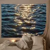 Tapisseries River Tapestry Wall Decor Shimmering Sea Surface Landskap Semester sovrum dekoration sängkläder rum dekorativvaiduryd