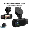 2 pouces HD 1080P 3 objectifs S11 enregistreur vidéo DVR de voiture caméra arrière caméra arrière grand angle 130 degrés ultra résolution avant avec intérieur avec ZZ