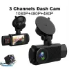 2 Polegadas HD 1080P 3 Lentes S11 Carro DVR Gravador de Vídeo Dash Cam Câmera Traseira 130 Graus Grande Angular Ultra Resolução Frontal com Interior com ZZ