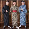 Robe Kimono japonaise pour hommes, pyjama Long, peignoir, ensemble traditionnel de samouraï, vente en gros, nouvelle mode