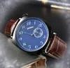 Populaire militaire trois broches un oeil conception hommes montres glacé hip hop designer horloge chronographe mouvement à quartz président date heure bracelet montre-bracelet cadeaux de jour