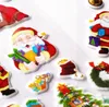 2000 peças caixa 3d feliz natal adesivos inchados adesivo bolha papai noel decoração de natal para crianças sn1783