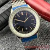 U1 TOP AAA Brecieling Navitimer Blue Dial Watch Automatyczny ruch mechaniczny Srebrna tarcza 50. rocznica Avenger Men Watch Brown HEADT PINT Men Na rękaw