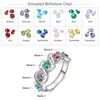 Band Rings JewelOra Personalized Engrav5 Names Mothers RTwisted Infinity Customized Birthstone Engagement Rings for Women Gifts J240118