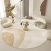 Nordic Style Carpets for Living Room Minimalist Bedroom Decor Round Carpet Large Area Plush Floor Mat Fluffy Soft Lounge Rug 240117