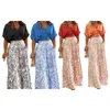 Women's Pants Women Set Two Piece Outfits Sets V Neck Tshirt And Long Palazzo N2UE