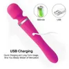 Vibrador poderoso vibrador duplo motor silicone tamanho grande varinha g-ponto massageador brinquedo sexual para casal clitóris estimulador para adultos 240117