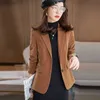 Women's Suits Blazers New Spring Fashion Women Midnight Navy Slim Velvet Blazer Office Lady Double Button Suit Jacket Coat Female Party Clothes GiftL240118