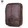 Bullcaptain Cowhide Leather Men midja Pack Multifunktionella utomhusresor Bälte pengar för manlig telefonpåse Koppling JYB083 240117