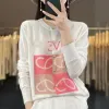 2023 new Women's Designer Sweaters Es Sweater Knit Sweatshirt Crew Neck Long Slevee Cardigan Hoodie Letter Embroidery Clothing Casual Autumn and