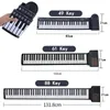 Electronic Hand Roll Piano 49 61 88 Nyckel Nybörjare Tangentbord Instrument Barn Learning Toys for Children Boys Musical Girls Music 240117