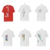 T shirt mens t shirts designer casablancas t shirt for män sommar ny tee mode man casual skjorta brev tryck överdimensionerad lyx casa t-shirt kläder kvinnor t-shirt röd