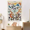 Tapestries Butterfly Tapestry Vintage Insect Recognition Figure Natural Aesthetic Chart Wall Hanging for Room Boho Art Home Decovaiduryd