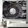 Tapisseries Soleil et lune rêve planète tapisserie tenture murale bohème mandala psychédélique hippie esthétique maison chambre décorationvaiduryd