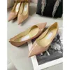 JC Jimmynessity Choo Women Classic Best-Quality Pumps Chaussures High Robe Talons Patent Nude Cuir pointu Ot Slip on Wedding Party Evening Flat With Box 35-43