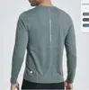 LL Men Yoga Outfit Sports Long Sleeve T-Shirt Mens Sport Style Training Fitness Clother Training مرونة سريعة في العربات الرياضية الجافة بالإضافة إلى الحجم 5XL 2132