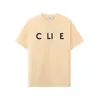 Algodão Cel Pure Classic Chest Letter impresso de camiseta masculina e feminina versátil solto de mangas curtas de mangas curtas