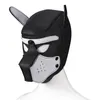 Valpmask huva sexleksaker för par flirt sm bdsm roll spela cosplay halloween mask party masker hund huva mask vadderad neopren 240117