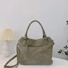 Sac à bandoulière pour femmes 2 couleurs simple Joker couleur unie sac à main de loisirs grande capacité sac fourre-tout en cuir rembourré personnalité double fermeture éclair sac à main de mode 1609 #