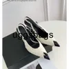 Kanal Ayakkabıları Chanelity Sandalet Elbise Ayakkabıları Marka Kadın Yüksek Topuklu Pompalar Slingback Vesper Sling Bagacle Boucle Bough Siyah Beyaz Kırmızı Poiny Toe 35-42 Yüksek Kalite